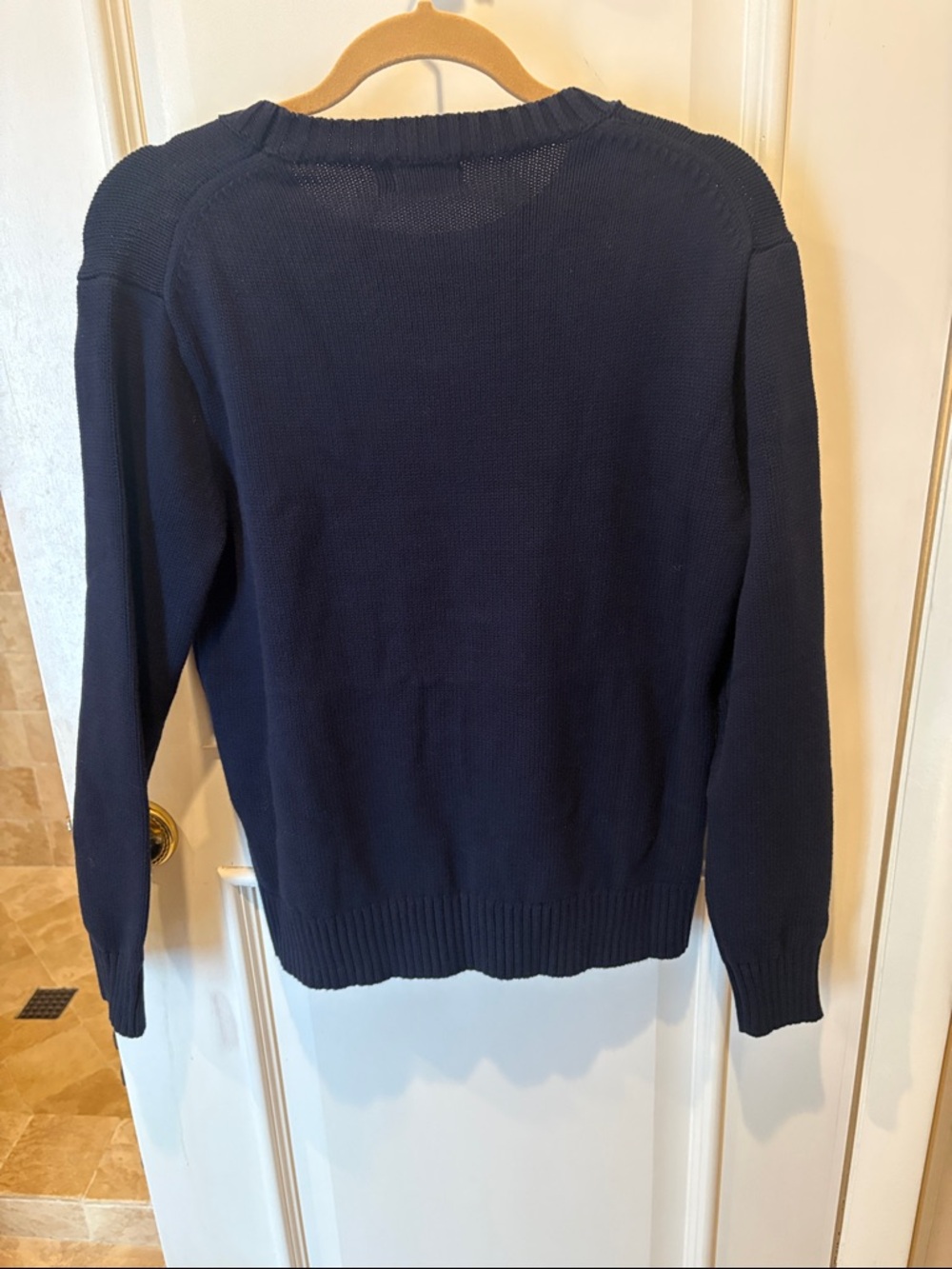 Polo by Ralph Lauren Navy Bear Crewneck Sweater with Flag Motif - Picture 4 of 4